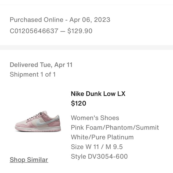 Nike Dunk Low LX Women's Pink Foam - Picture 8 of 8